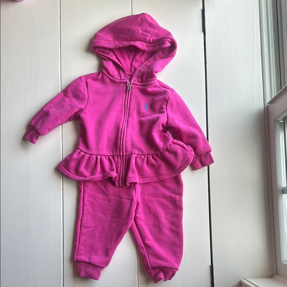 Ralph Lauren zip up hoodie and pant set
